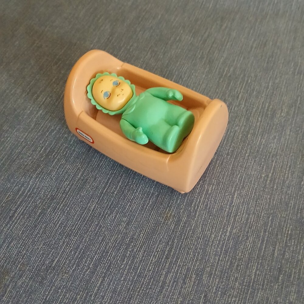 Little Tikes Dollhouse Furniture: Baby & Cradle Buggy Vintage